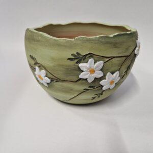 Ghiveci din ceramică, model glob de primavara
