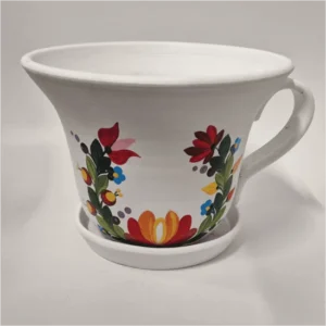 Ghiveci din ceramică, pictat manual