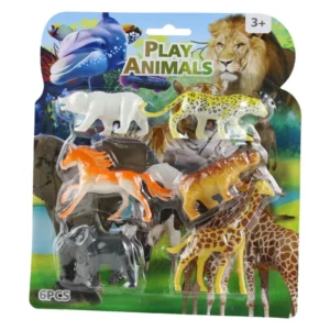 Set 6 animale salbatice din cauciuc 6/7 CM