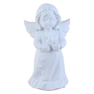 Figurina inger 9 CM, din ipsos alb