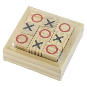 Joc din lemn Tic-Tac Toe 8×8 CM